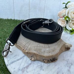 Black Leather  Bag Strap NEW